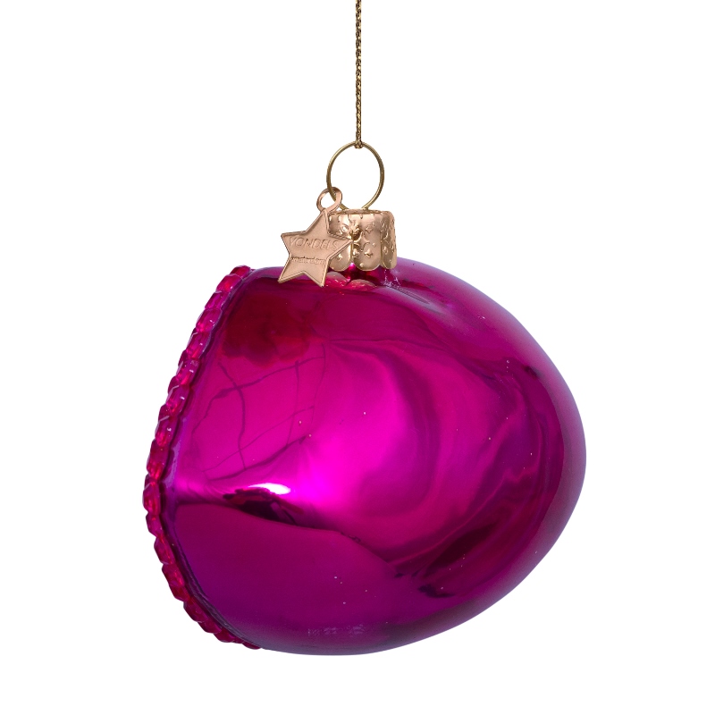 Eglītes rotājums Vondels glass rapsberry pink lips w/all diamonds H6.5cm - Image 3