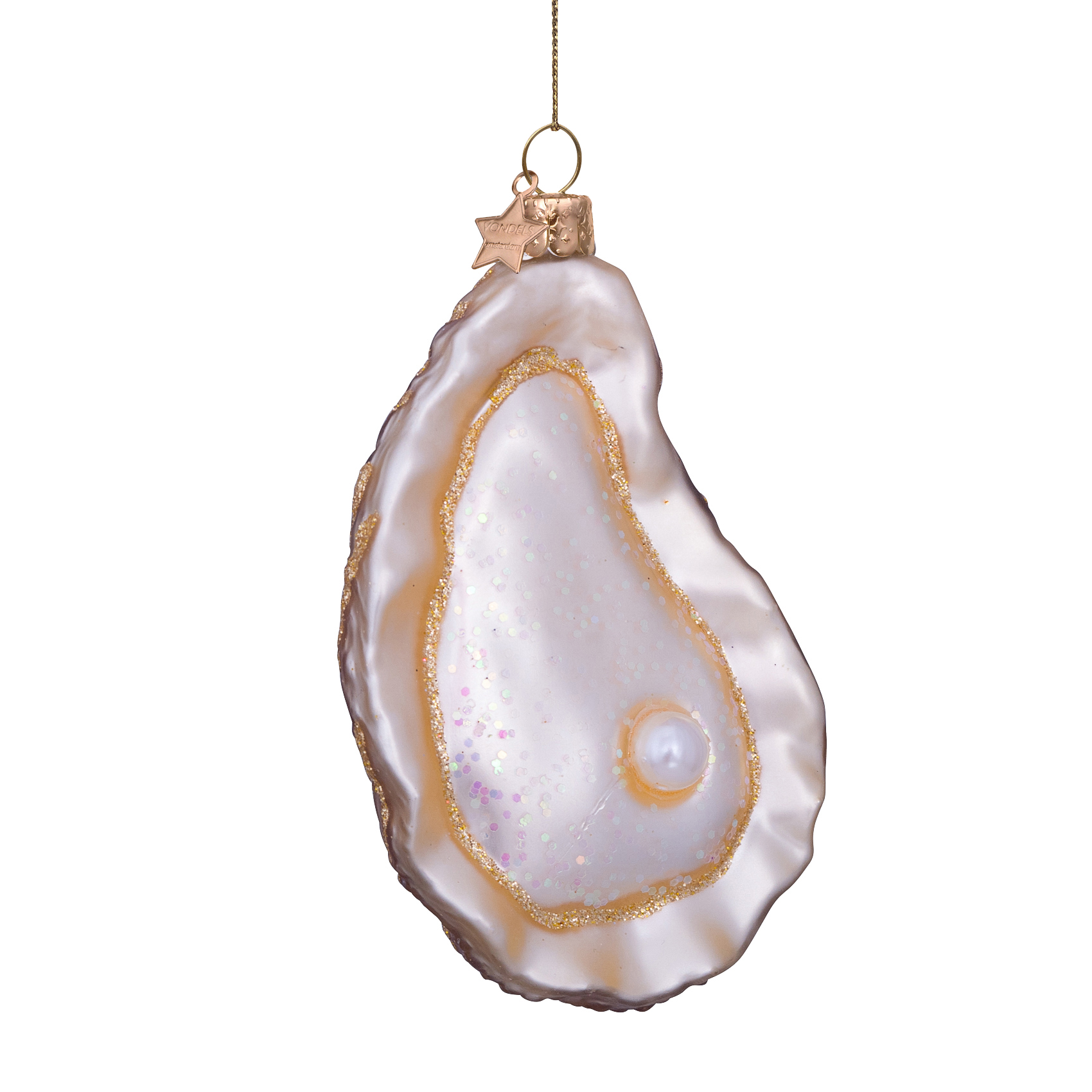 Eglītes rotājums Vondels Glass ecru oyster H10cm