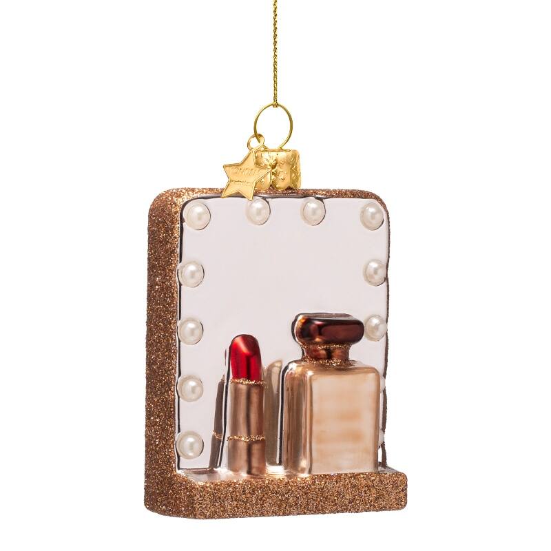 Eglīšu rotājums VONDELS glass multicolor varity mirror H7.5cm