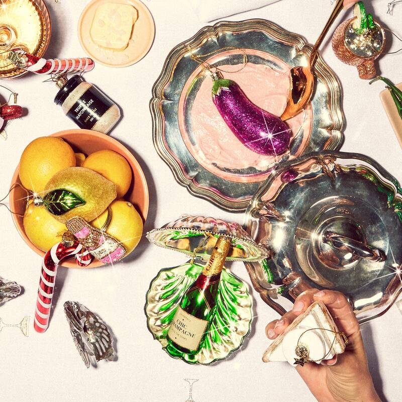 Eglīšu rotājums VONDELS glass green luxury champagne bottle H14cm - Image 2