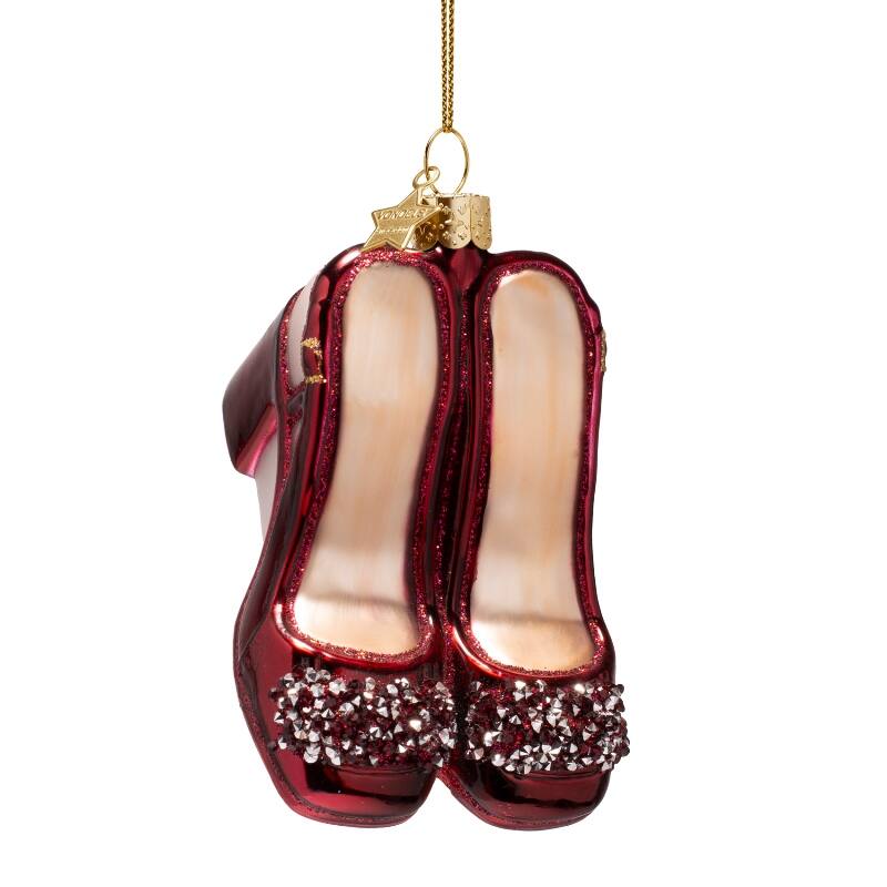 Eglīšu rotājums VONDELS glass burgundy slingback heel H10cm