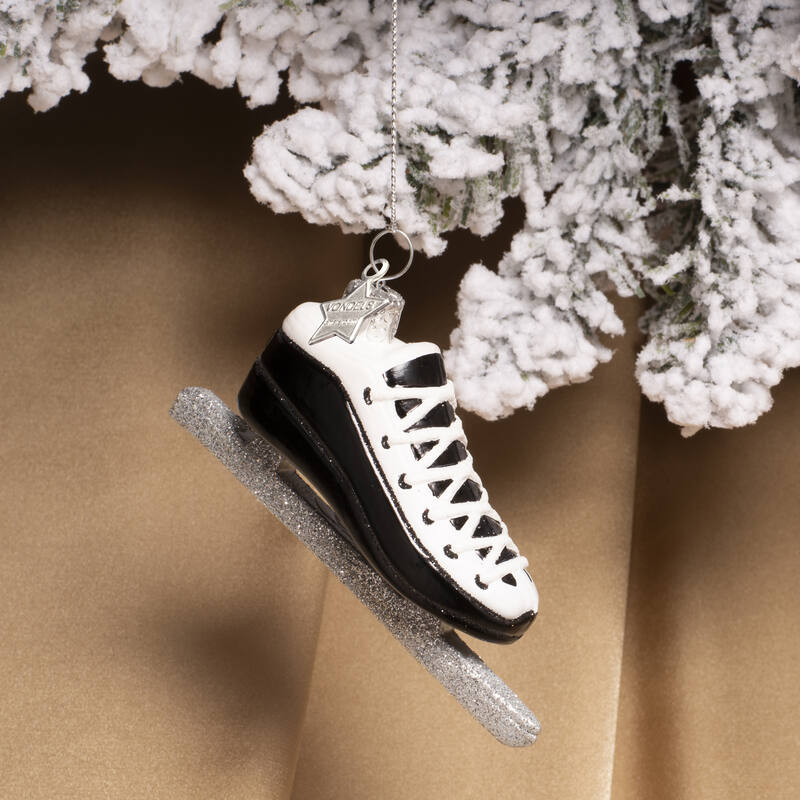Eglīšu rotājums VONDELS glass black ice skate H5cm - Image 2