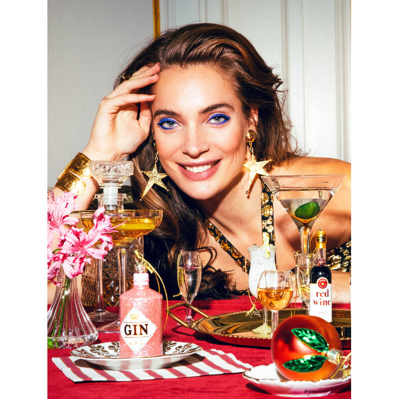 Eglīšu rotājums VONDELS glass rose wine glass H7cm - Image 2