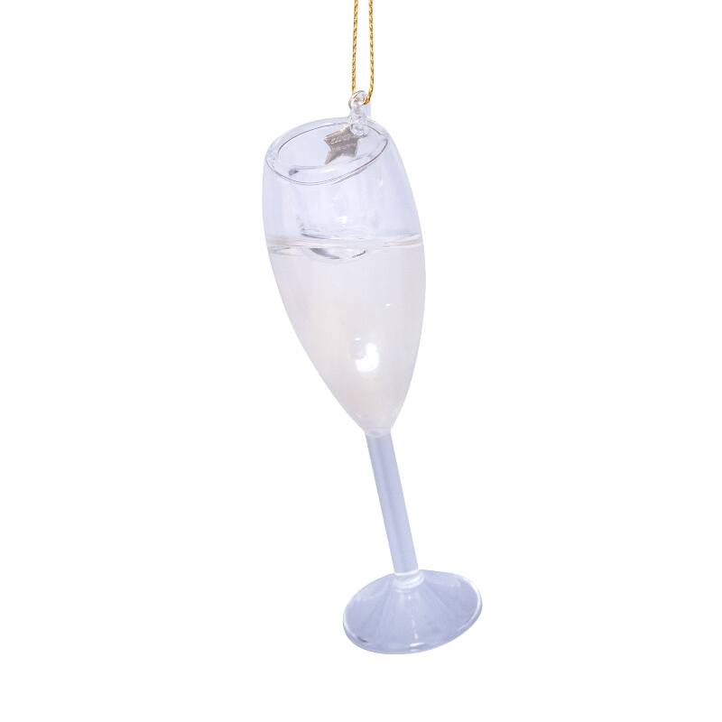 Eglīšu rotājums VONDELS glass champagne glass H11cm