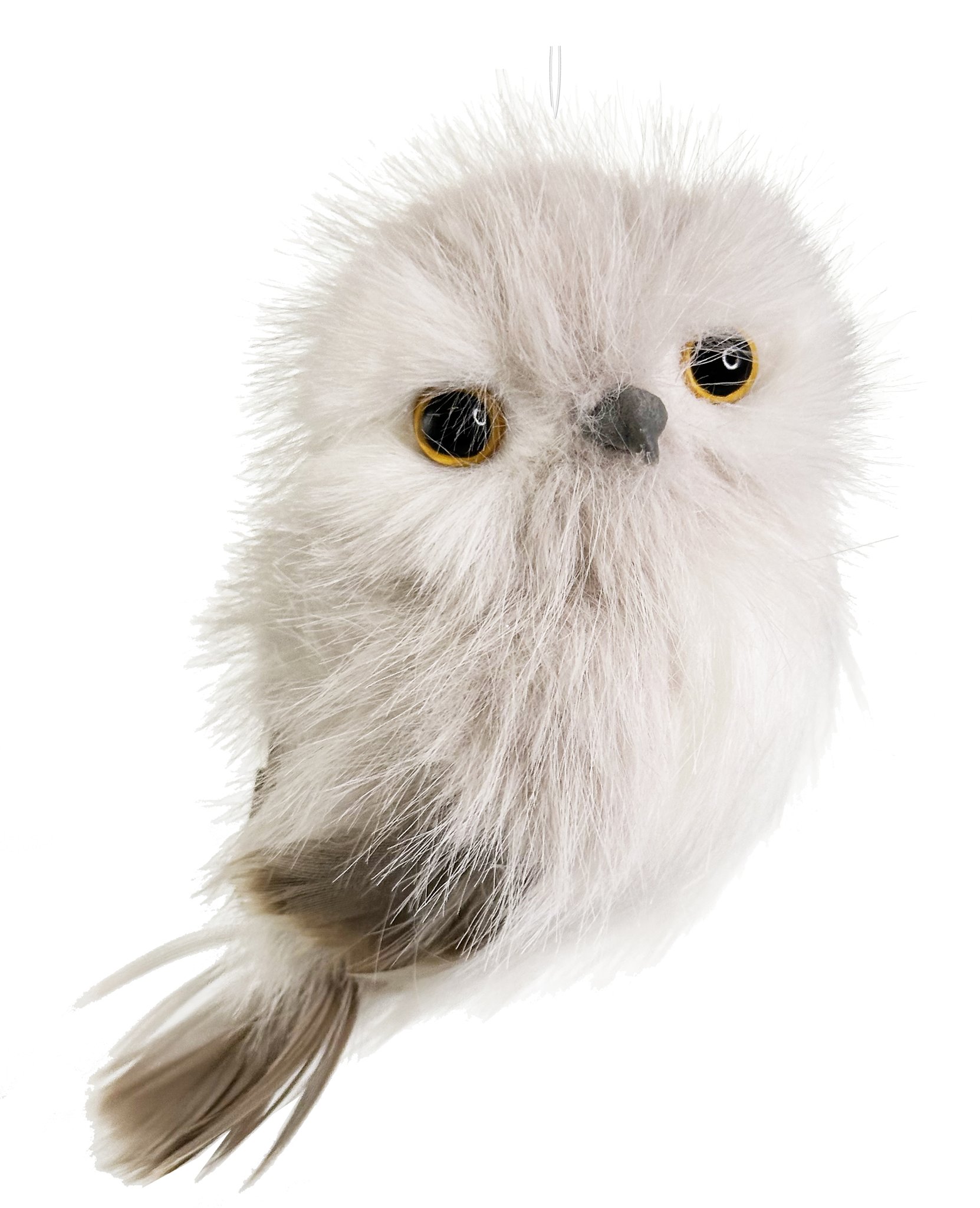 Eglīšu rotājums SHISHI Furry owl ornament grey-white
