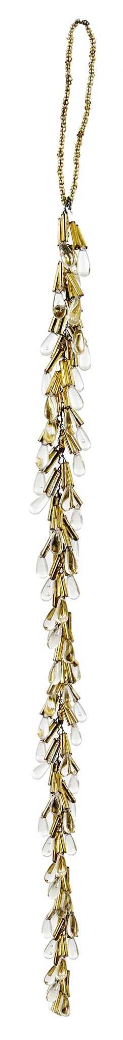Eglīšu rotājums SHISHI Bead-drop hanger clear gold