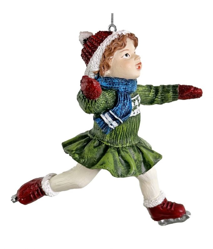 Eglīšu rotājums SHISHI Skating boy girl ornament red-green - Image 2