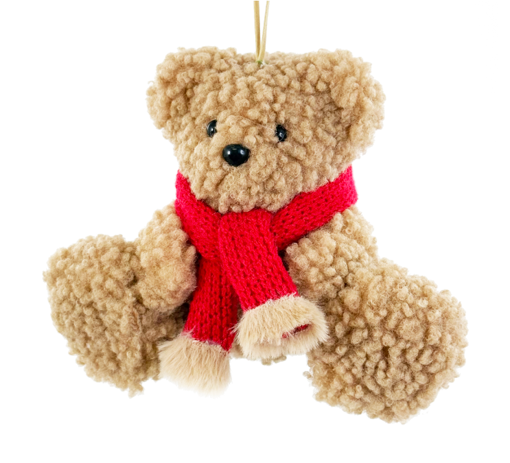 Eglīšu rotājums SHISHI Bear ornament brown with scarf 14cm