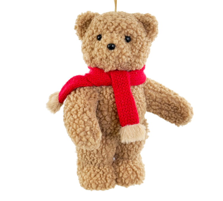 Eglīšu rotājums SHISHI Bear ornament brown with scarf 26cm
