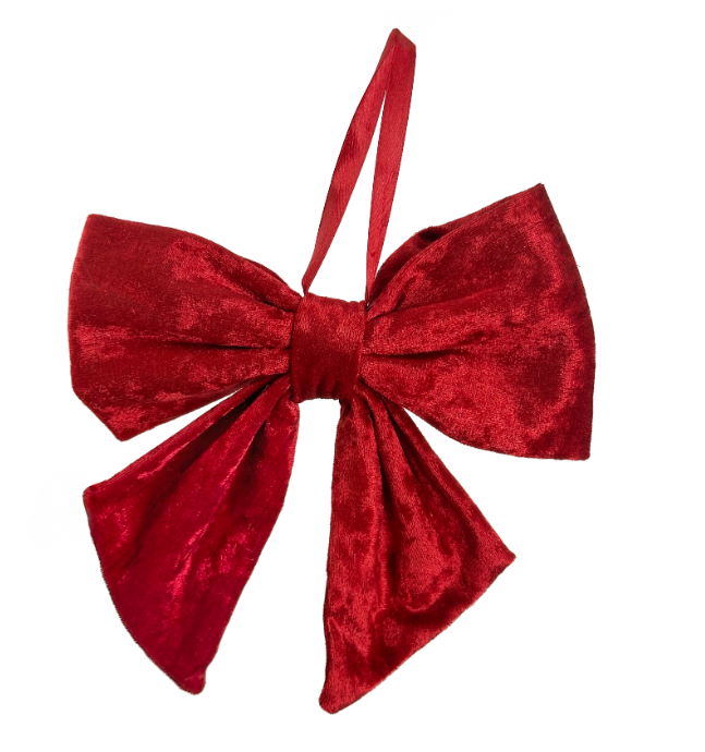 Eglīšu rotājums SHISHI Velvet bow ornament red 19cm