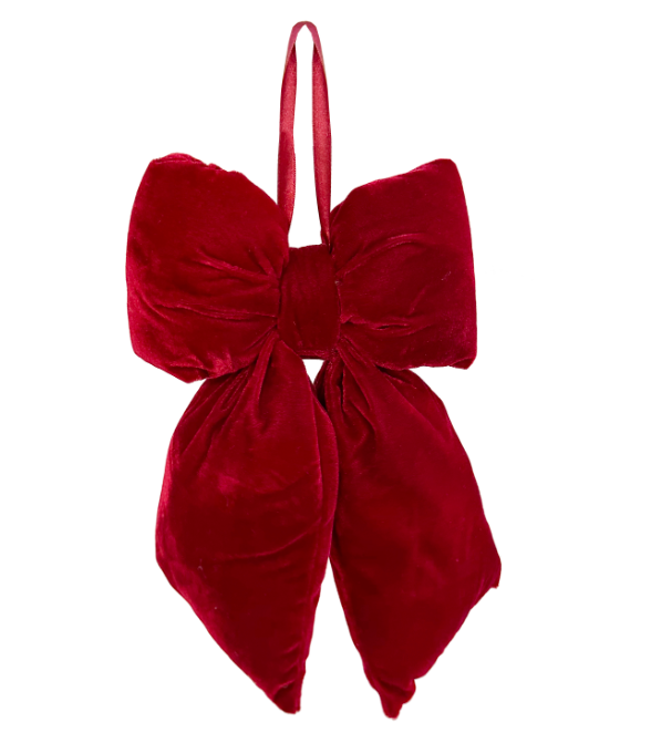 Eglīšu rotājums SHISHI Velvet bow puffed red 27cm