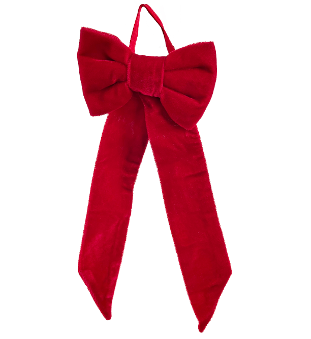 Eglīšu rotājums SHISHI Velvet bow ornament burgundy S 23cm
